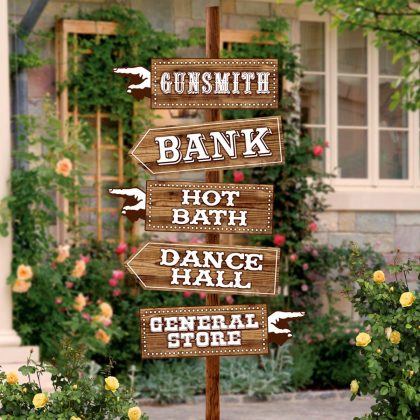 Western Party Printable Directional Signs, Instant Download