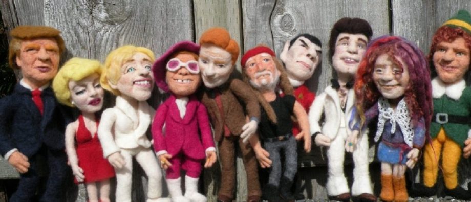 Felt Doll Caricatures: The Creative World of Kay Petal 1 felt dolls kay petal thedailydollnews 1