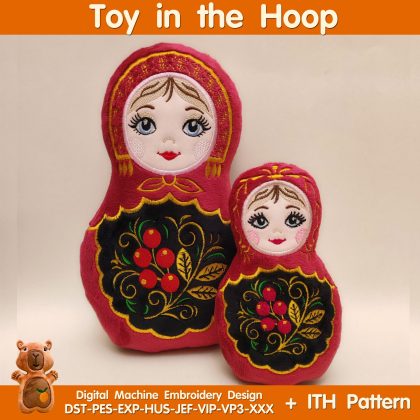 design for machine embroidery toy in the hoop