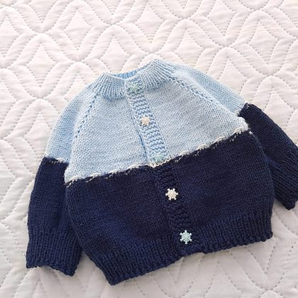 Step-by-Step Knitting Pattern Baby Cardigan | V26