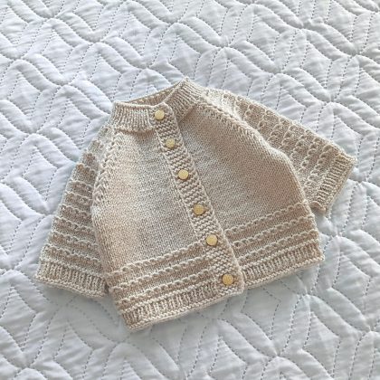 Step-by-Step Knitting Pattern Baby Cardigan | V37