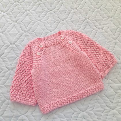 Step-by-Step Knitting Pattern Baby Sweater v38