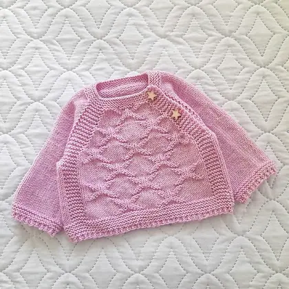 Step-by-Step Knitting Pattern Baby Sweater v40