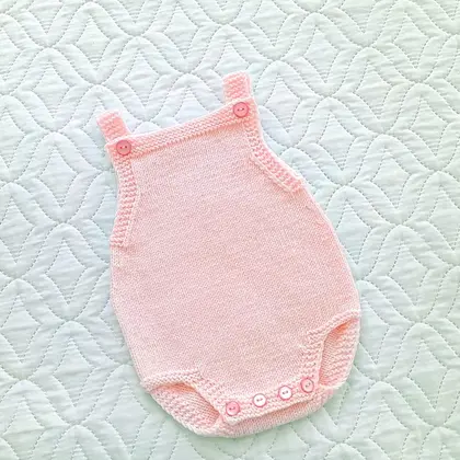 Knitting Pattern Baby Romper | Knit Romper | V66