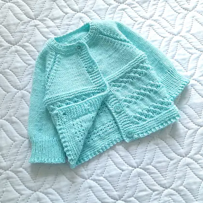 Step-by-Step Knitting Pattern Baby Cardigan | V19