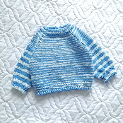 Step-by-Step Knitting Pattern Baby Sweater V13