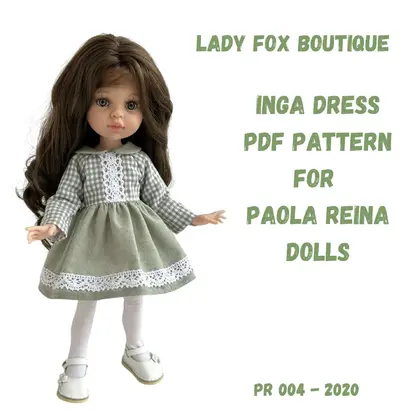 Paola Reina dolls raglan sleeve dress pattern