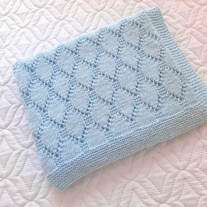 Step-by-Step Knitting Pattern Baby Blanket | v123