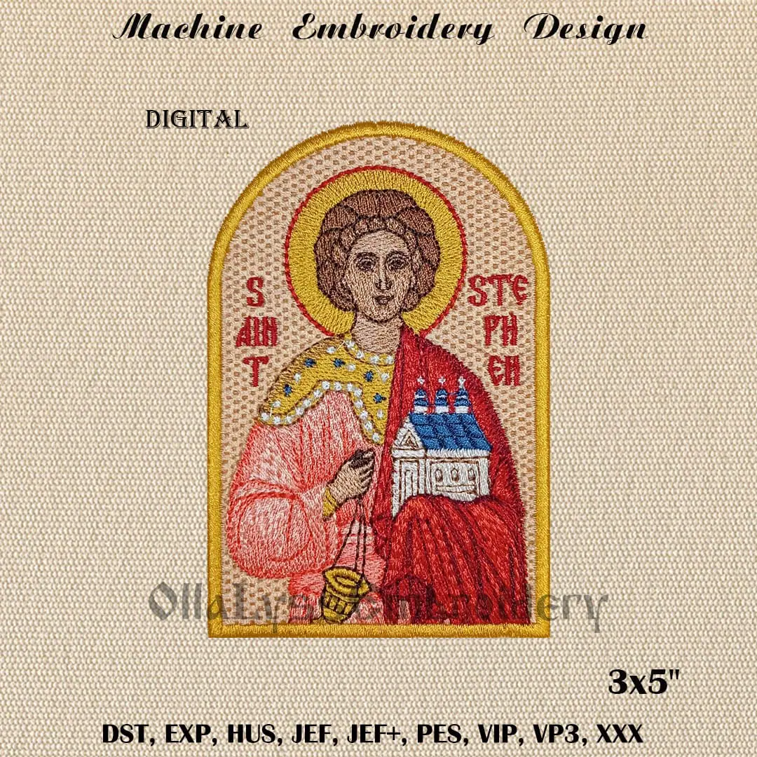 Saint Stephen embroidery design 1 Saint Stephen embroidery design