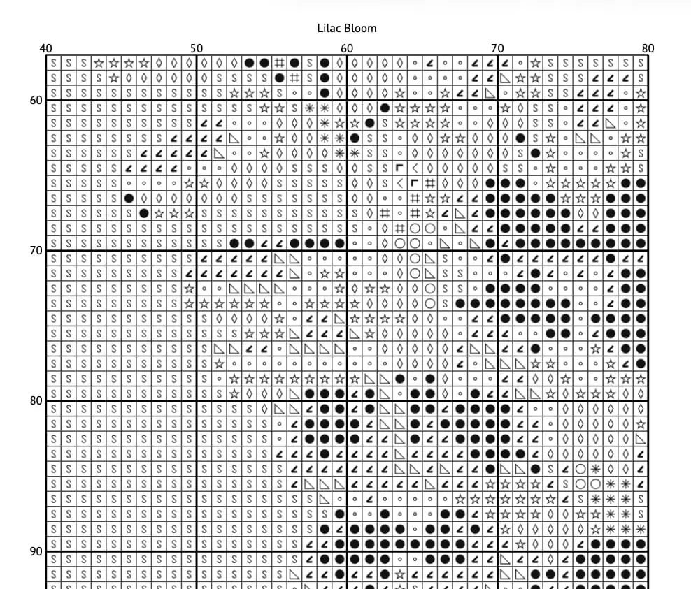 Lilac Cross Stitch Pattern, Purple Flower PDF Chart 6 Lilac Cross Stitch Pattern, Purple Flower PDF Chart - Image 6