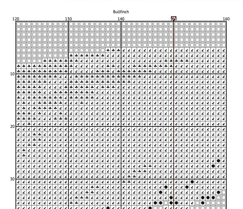Bullfinch Cross Stitch Pattern, Red Bird PDF Chart 7 Bullfinch Cross Stitch Pattern, Red Bird PDF Chart - Image 7