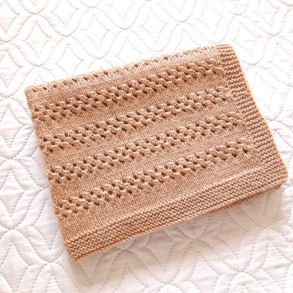 Step-by-Step Knitting Pattern Baby Blanket | V109