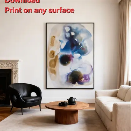 Abstract Watercolor Illustration Digital Wall Art
