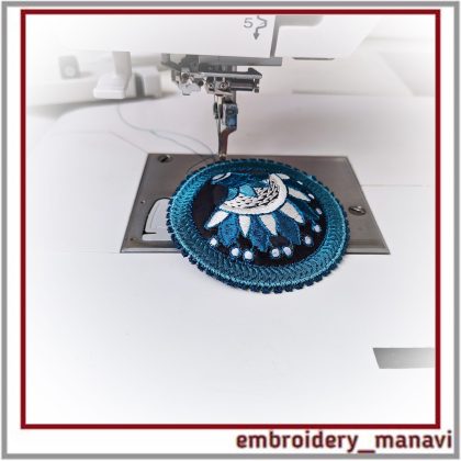 ITH Brooch Pin machine embroidery design by Embroidery Manavi 05 water soluble stabilizer embroidered jewelry 3 inch 1 hooping PDF video guide Download