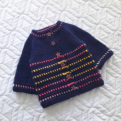 Step-by-Step Knitting Pattern Baby Cardigan | V62