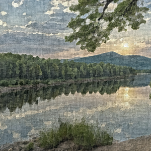 Painting - "Morning River''