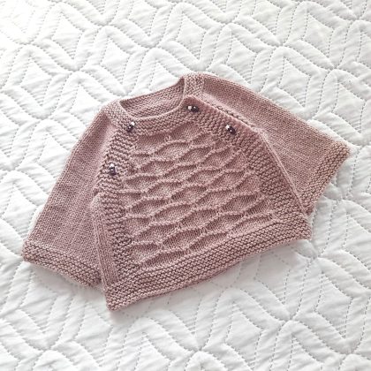 Step-by-Step Knitting Pattern Baby Sweater v64