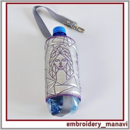 ITH Water Bottle Holder Sleeve machine embroidery design by Embroidery Manavi 05 Zodiac Virgo geometric series 1 hooping video guide Instant Download PDF