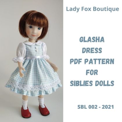 Fluffy dress pattern for Siblies dolls