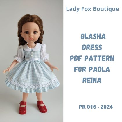 Paola Reina doll fluffy dress pattern