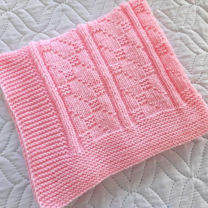Step-by-Step Knitting Pattern Baby Blanket | v33
