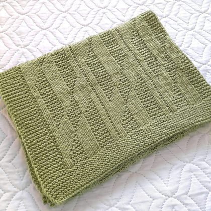 Step-by-Step Knitting Pattern Baby Blanket | v120