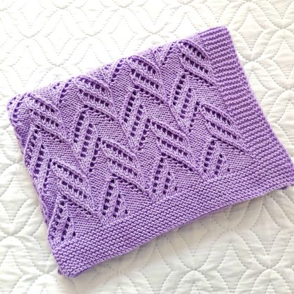 Step-by-Step Knitting Pattern Baby Blanket | v118