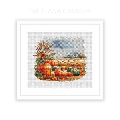 Autumnal Harvest Cross Stitch Pattern
