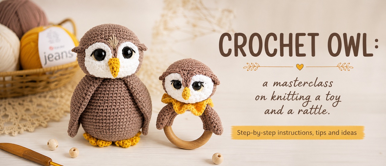Crochet Owl Pattern: Amigurumi Toy and Baby Rattle Tutorial