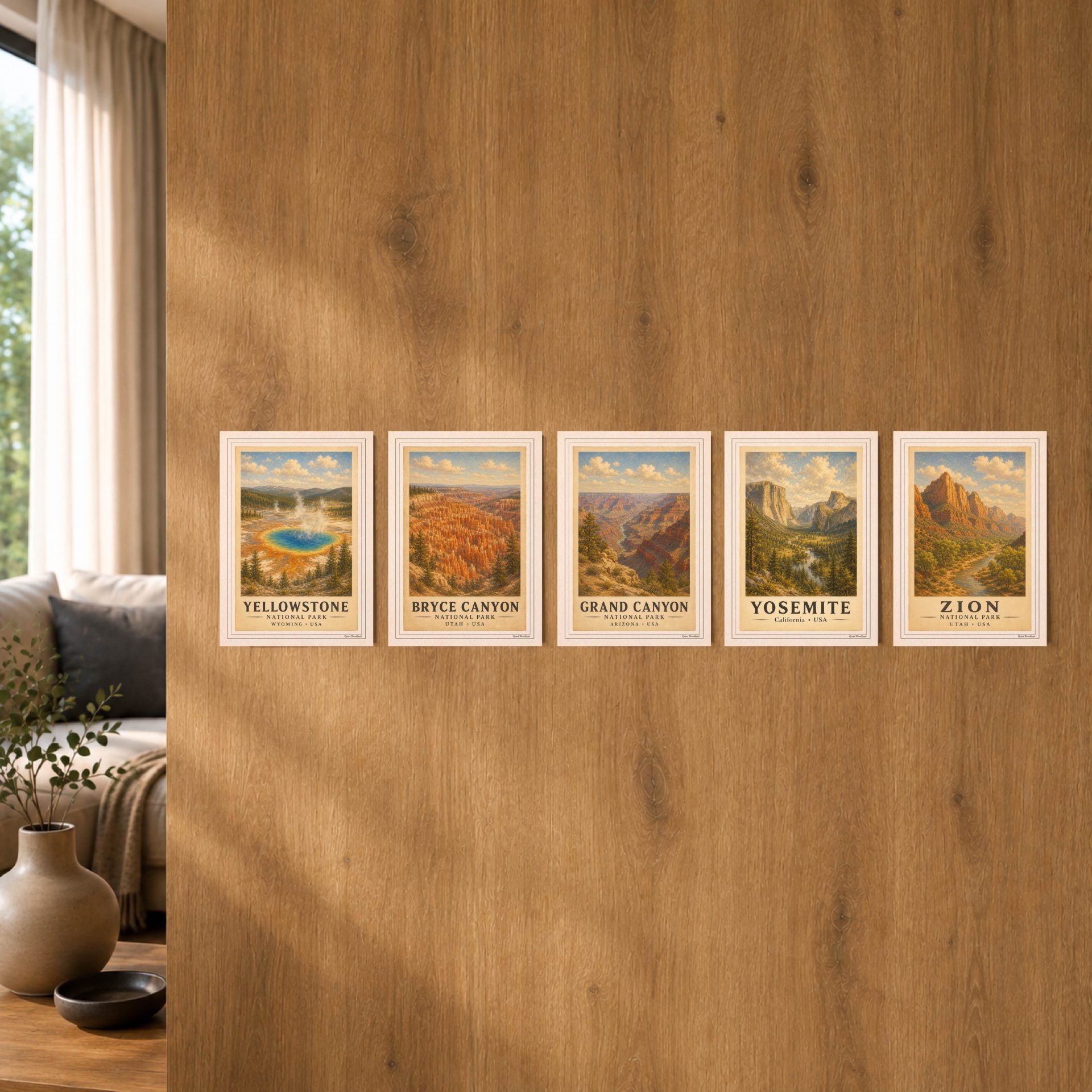 USA National Parks Postcard Set Vintage Printable Art