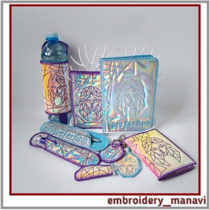 ITH Zodiac Virgo Bundle machine embroidery design set by Embroidery Manavi 05 passport cover pen sleeves key fobs bottle holder notebook covers PDF video guide