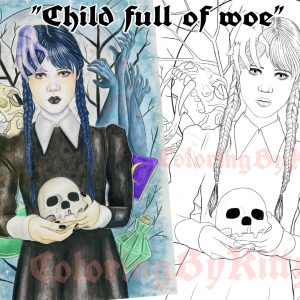 Coloring page "Child full of woe"