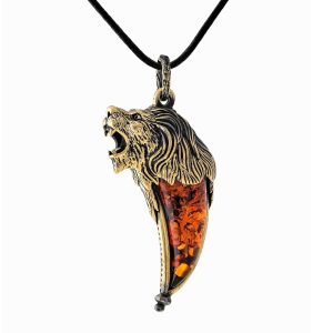 Lion necklace, lion pendant, lion jewelry, necklace men birthday gift lionboyfriend gift