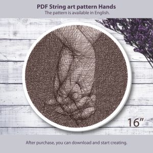 String art patterns Hands, String art kit DIY gift idea