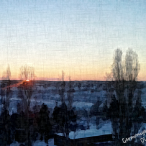 Painting “Frosty sunset”