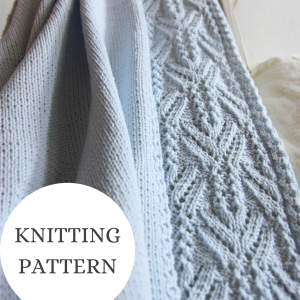 Blanket pattern, knit baby blanket, instant download