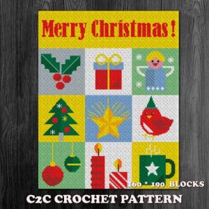 Christmas crochet pillow bundle