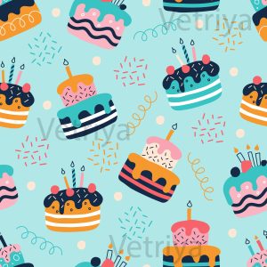 bright colorful cakes