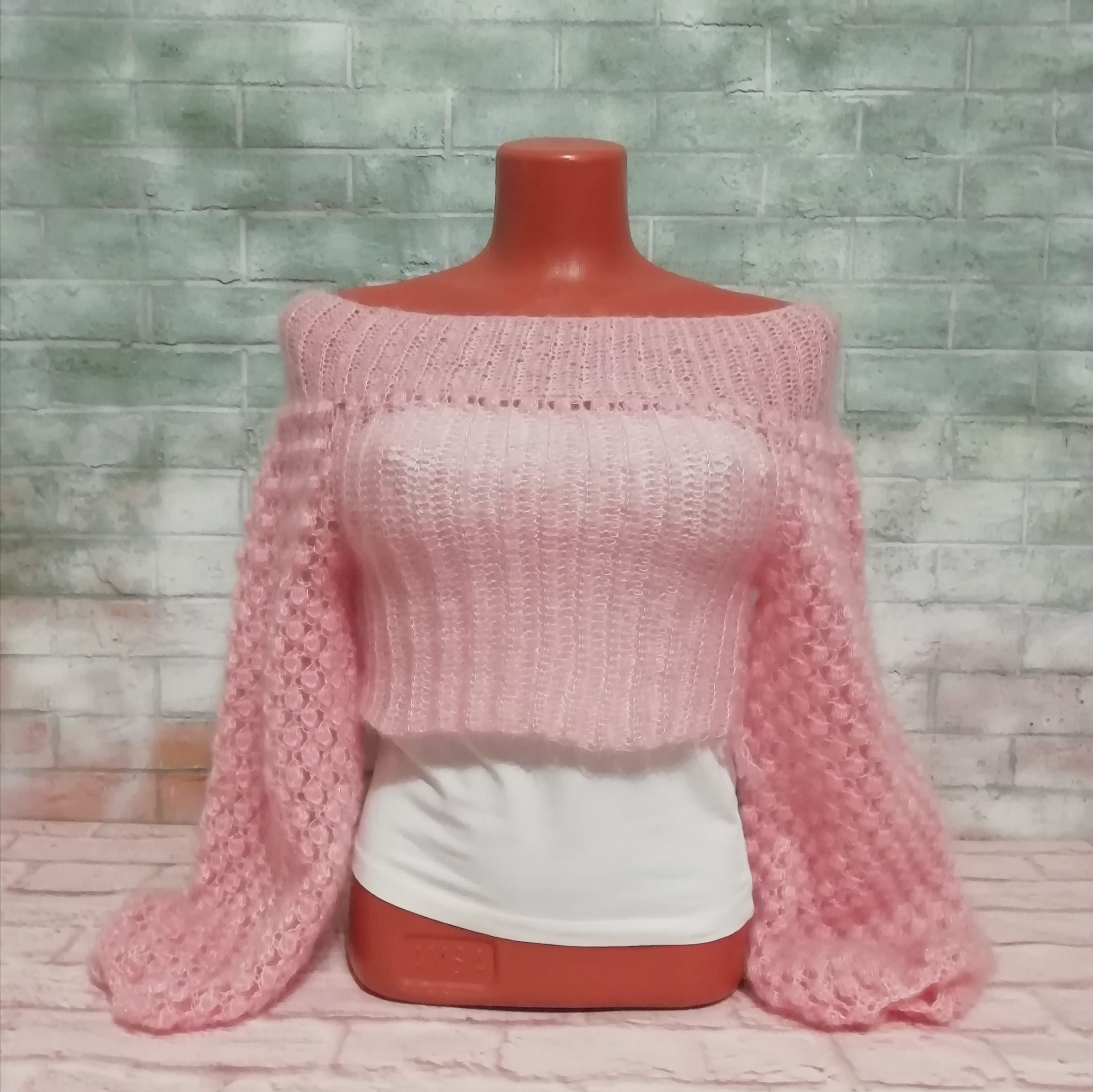 Shrug crocheted, long sleeve shrug, crop sweater
