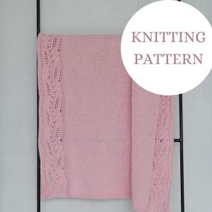 Knitting pattern baby blanket, digital download, pdf
