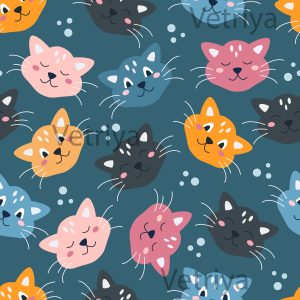 cat faces pattern