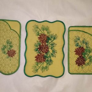 Machine embroidery design Pine cones