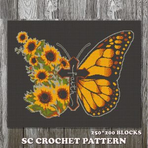 Butterfly Sunflowers and Faith
