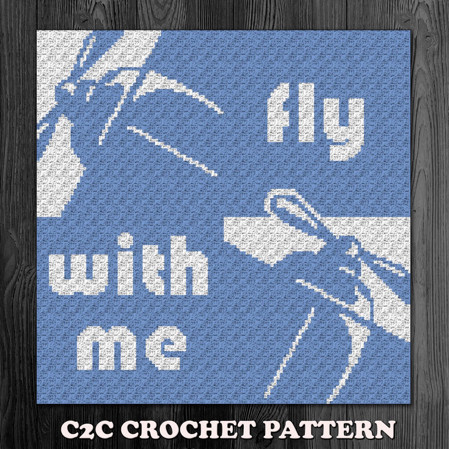 Airplane c2c Crochet Blanket pattern - Crealandia