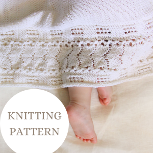 Pattern knit baby blanket for beginners