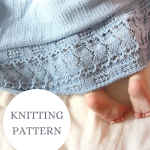 Knitting pattern organic baby blanket, instant download