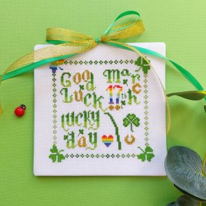 St. Patrick's Day Cross Stitch Pattern, Clover chart, Shamrock Ornaments card embroidery, PDF Instant Download