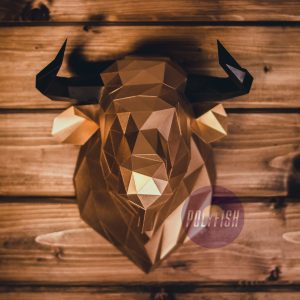 DIY Bull Head template Papercraft PDF