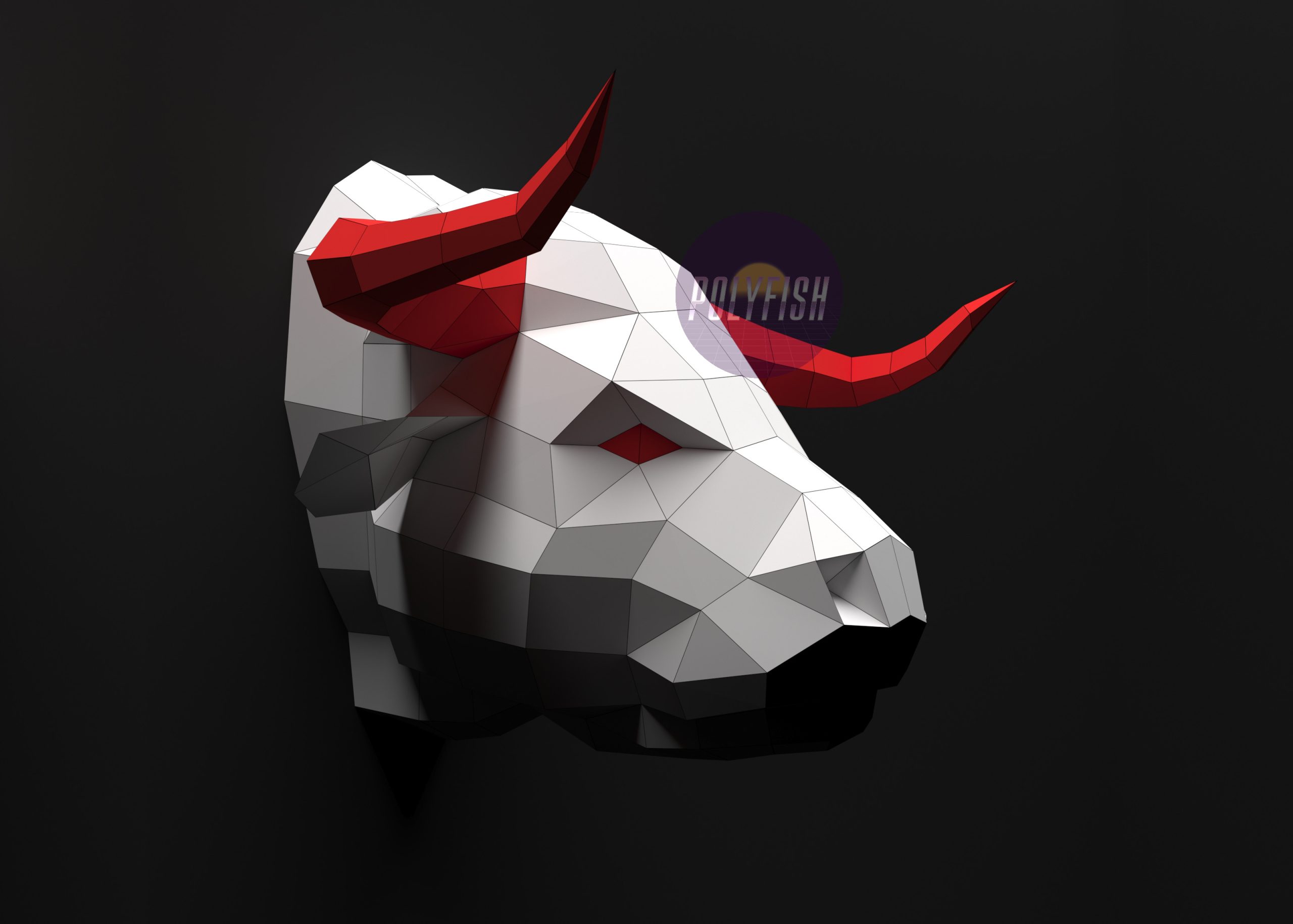 DIY Bull Head template Papercraft PDF