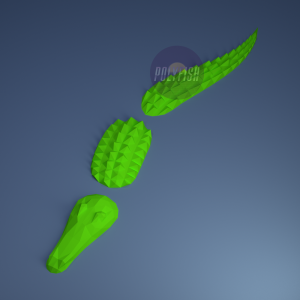 DIY Crocodile template Papercraft PDF